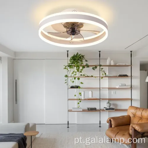 Ventilador de teto acrílico transparente moderno com controle remoto